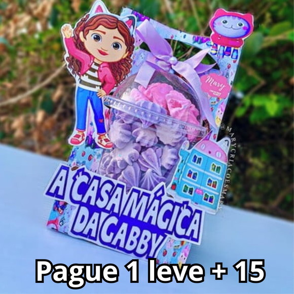 Arquivo de Corte Caixa Copo Bolha a Casa Mágica Gabby #3159