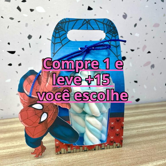 Arquivo de Corte Caixa Copo Bolha Homem Aranha #3208