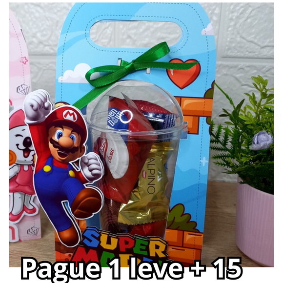 Arquivo de Corte Caixa Copo Bolha Mario Bros #3178