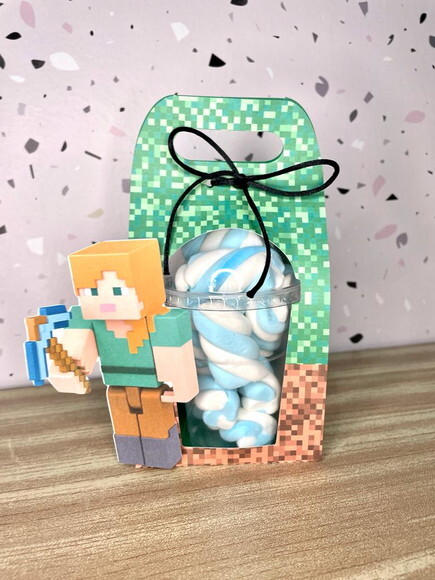 Arquivo de Corte Caixa Copo Bolha Minecraft #3212
