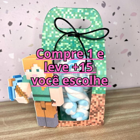 Arquivo de Corte Caixa Copo Bolha Minecraft #3212