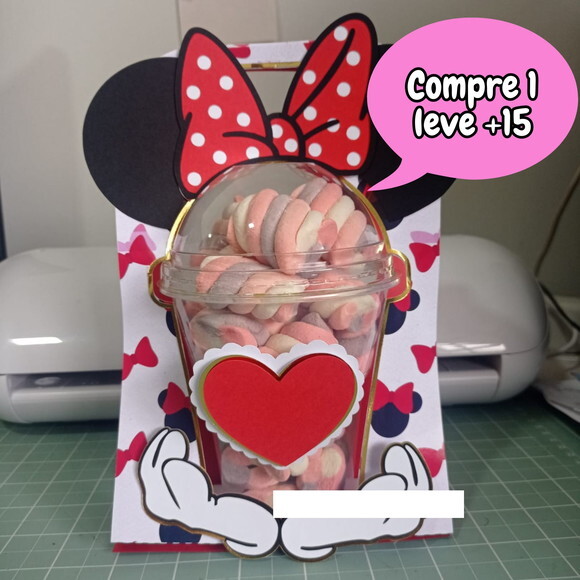 Arquivo de Corte Caixa Copo Bolha Minnie #3819