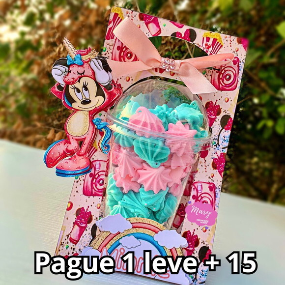 Arquivo de Corte Caixa Copo Bolha Minnie Unicórnio #3170