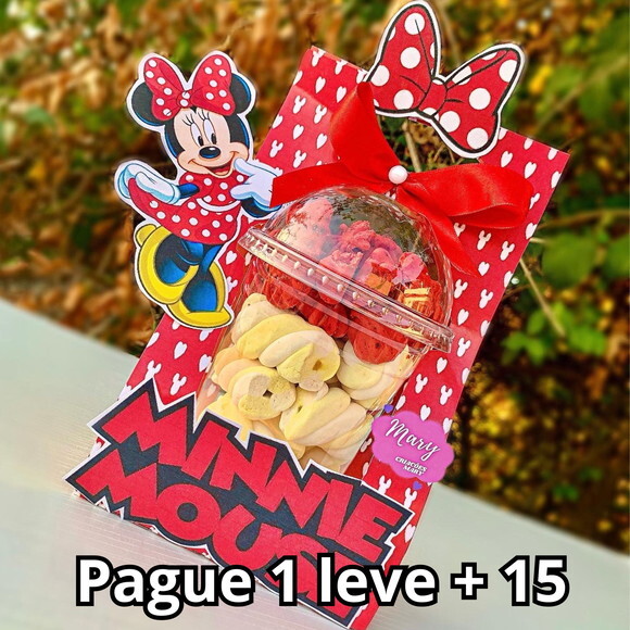 Arquivo de Corte Caixa Copo Bolha Minnie Vermelha #3171
