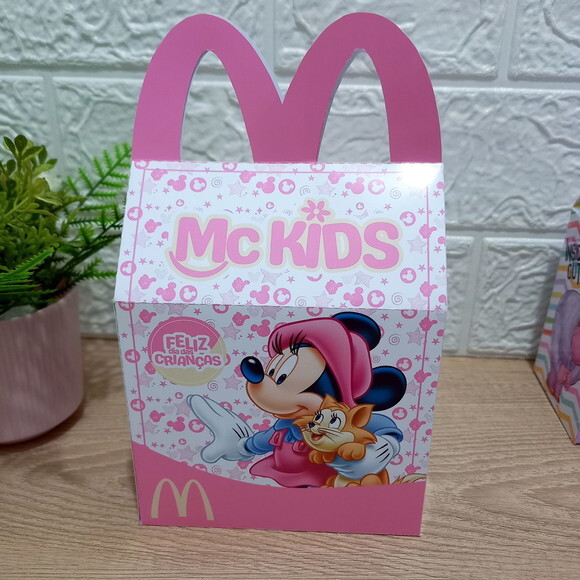 Arquivo de Corte Caixa Mc Lanche Feliz Minnie Rosa #7587