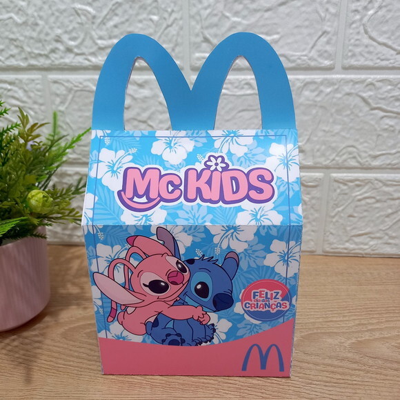 Arquivo de Corte Caixa Mc Lanche Feliz Stitch e Angel #7590