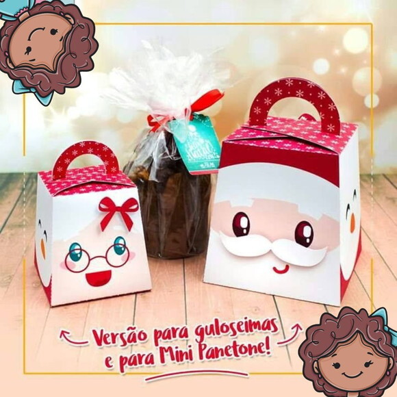 Arquivo de Corte Caixa Mini Panetone Natal #1217