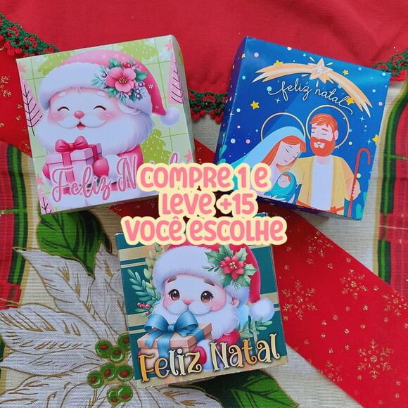 Arquivo de Corte Caixa para 4 Doces Natal #7402