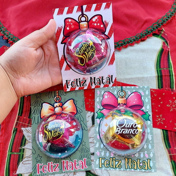 Arquivo de Corte Card Bola de Natal Bombom #7403