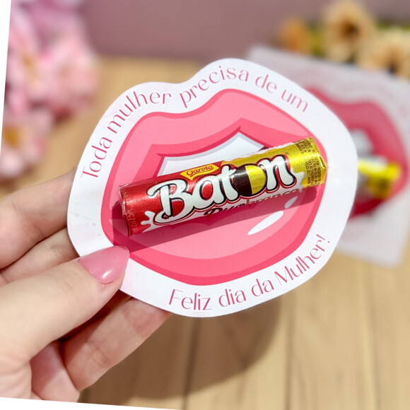 Arquivo de Corte Card Chocolate Baton Dias da Mulheres #7746