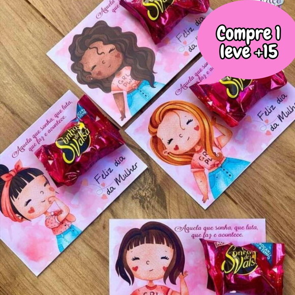 Arquivo de Corte Cartão Bombom Dia das Mulheres #3746