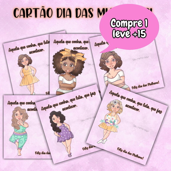 Arquivo de Corte Cartão Dia das Mulheres #3745
