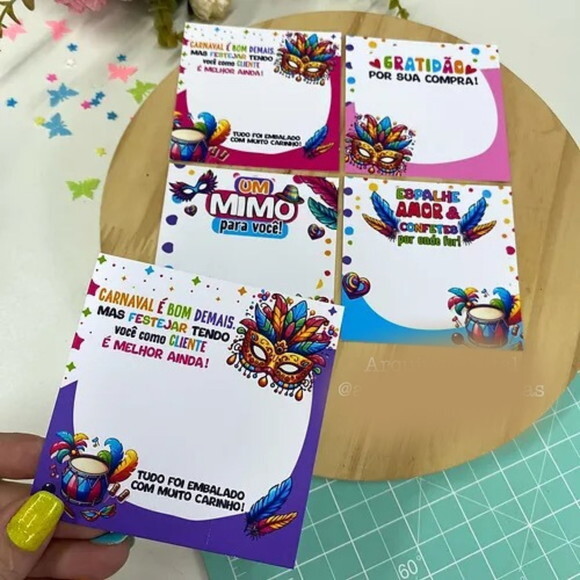 Arquivo de Corte Cartão Quadrado Carnaval #5254