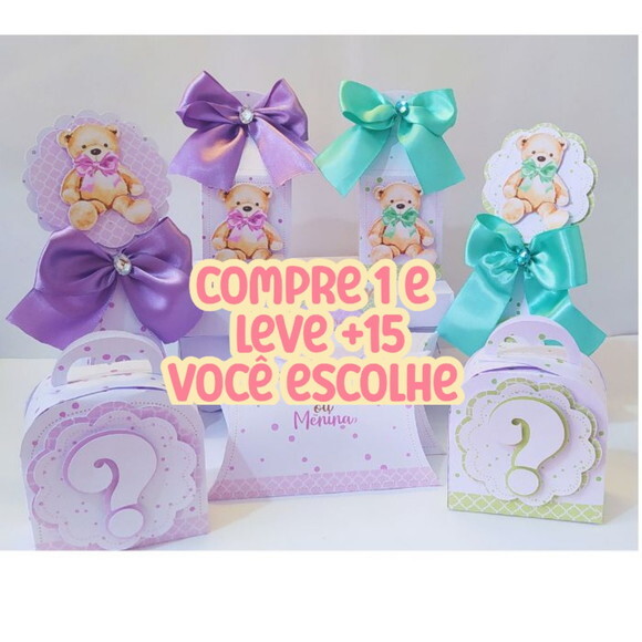 Arquivo de Corte Chá Revelação Lilás com Verde #7483