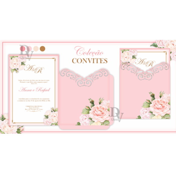 Arquivo de Corte Convite Casamento #1255