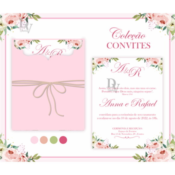 Arquivo de Corte Convite Casamento #1258