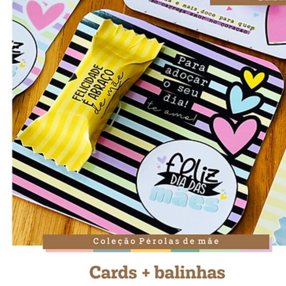Arquivo de Corte Dia das Mãe - Cards + Balinhas #2811