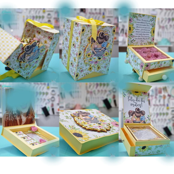Arquivo de Corte Dia das Mães Floral Amarelo #3892