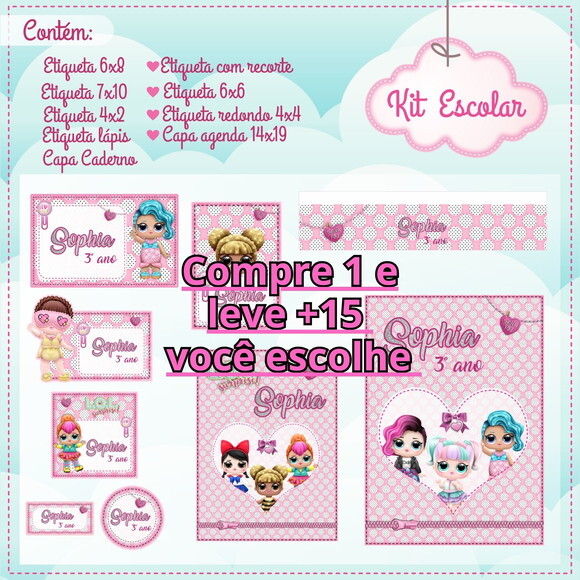Arquivo de Corte Etiqueta Escola Lol #6147