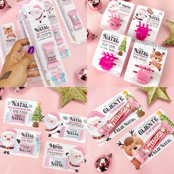 Arquivo de Corte Mimos de Natal Rosa #3557