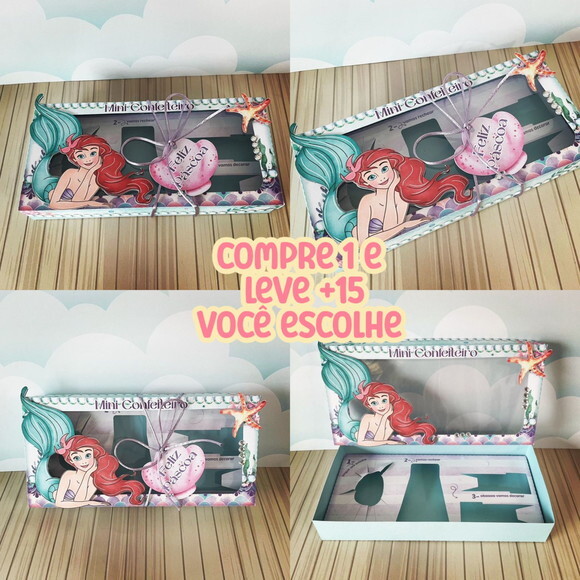 Arquivo de Corte Mini Confeiteiro Ariel Pequena Sereia #110