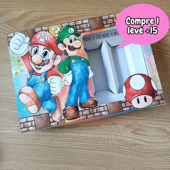 Arquivo de Corte Mini Confeiteiro Mario Bros #3684