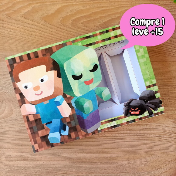 Arquivo de Corte Mini Confeiteiro Minecraft #3702