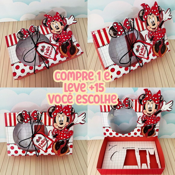Arquivo de Corte Mini Confeiteiro Minnie Vermelha #6587