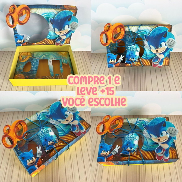 Arquivo de Corte Mini Confeiteiro Sonic #4014