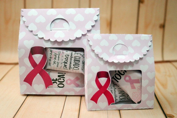 Arquivo de Corte Outubro Rosa Caixas Bolsa e Balas #3154