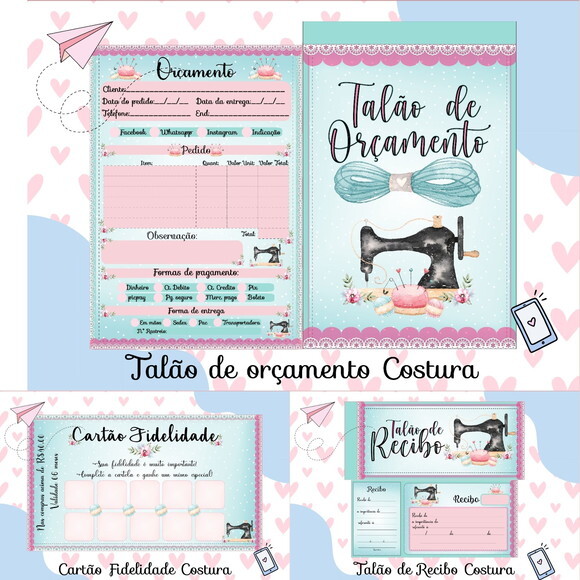 Arquivo de Corte Talão de Pedidos Costureira #6346