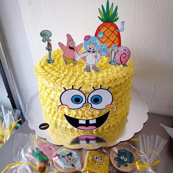 Arquivo de Corte Topo de Bolo Bob Esponja #7358