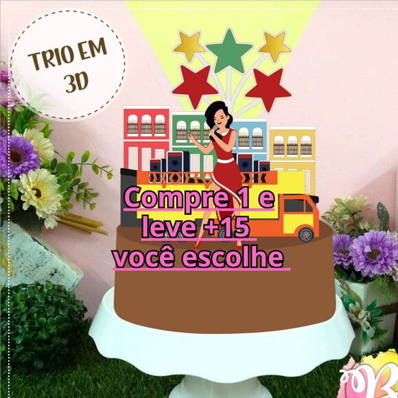 Arquivo de Corte Topo de Bolo Carnaval #6392