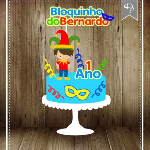 Arquivo de Corte Topo de Bolo Carnaval #6437
