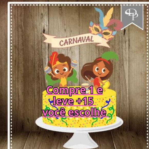 Arquivo de Corte Topo de Bolo Carnaval #6439
