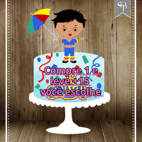 Arquivo de Corte Topo de Bolo Carnaval #6441