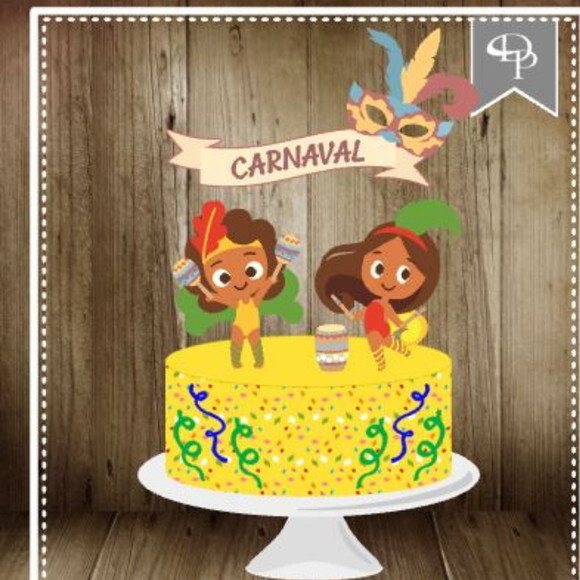 Arquivo de Corte Topo de Bolo Carnaval #6439