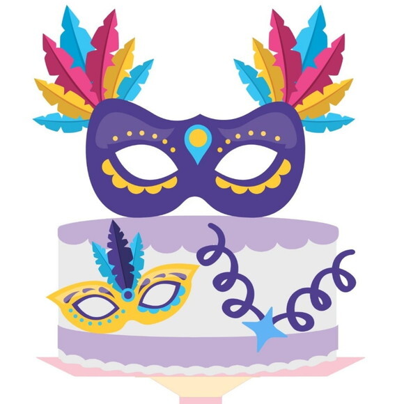 Arquivo de Corte Topo de Bolo Carnaval #6464