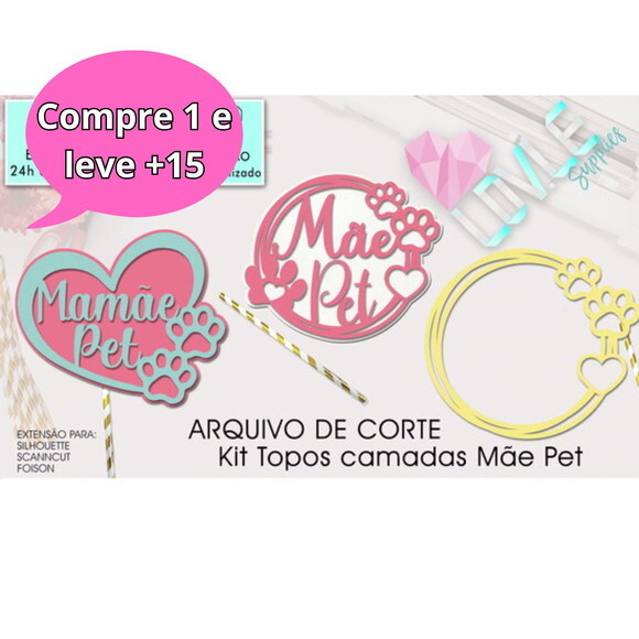 Arquivo de Corte Topo de Bolo Dia das Mães #3908