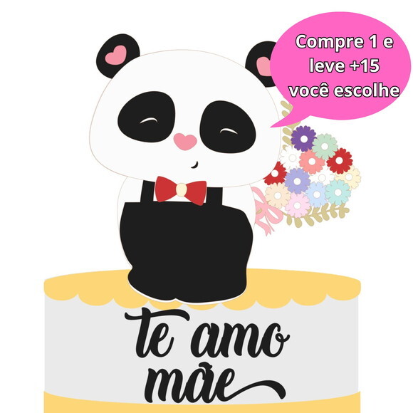 Arquivo de Corte Topo de Bolo Dia das Mães #3917