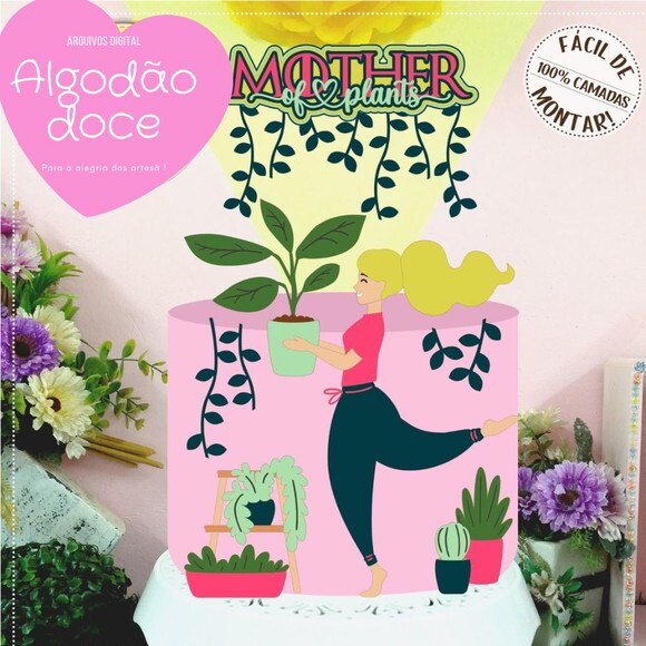 Arquivo de Corte Topo de Bolo Dia das Mães #425