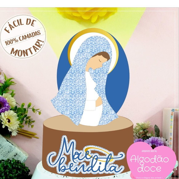Arquivo de Corte Topo de Bolo Dia das Mães #458