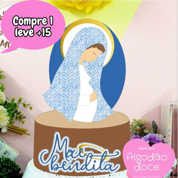 Arquivo de Corte Topo de Bolo Dia das Mães #458