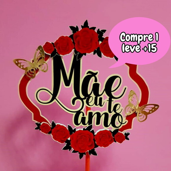 Arquivo de Corte Topo de Bolo Dia das Mães #487