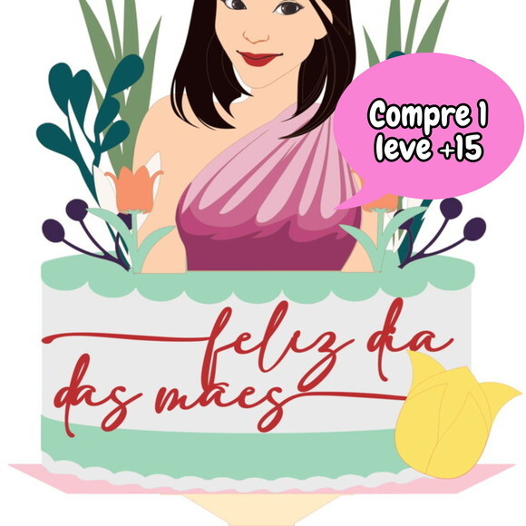 Arquivo de Corte Topo de Bolo Dia das Mães #492