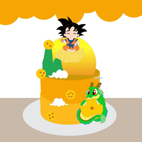 Arquivo de Corte Topo de Bolo Dragon Ball #6315