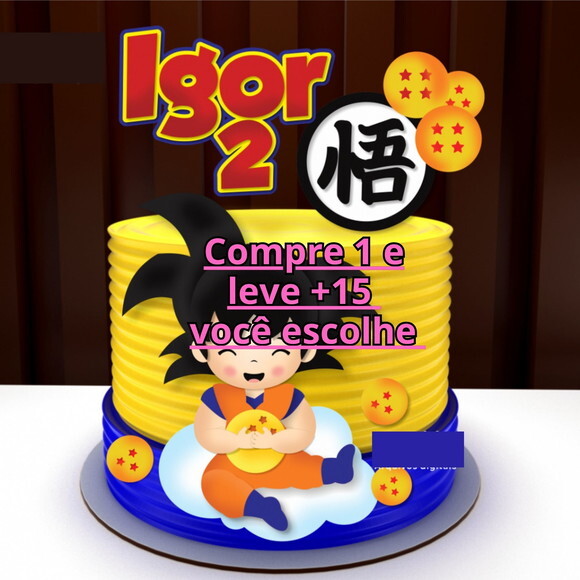 Arquivo de Corte Topo de Bolo Dragon Ball #6316