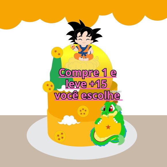 Arquivo de Corte Topo de Bolo Dragon Ball #6315