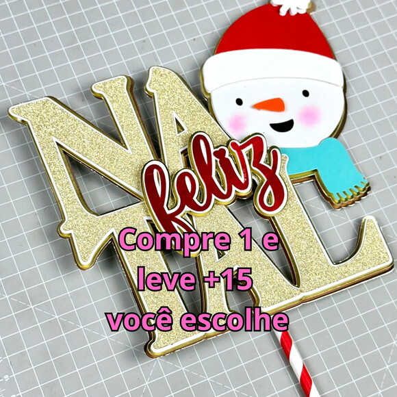 Arquivo de Corte Topo de Bolo Feliz Natal #5774