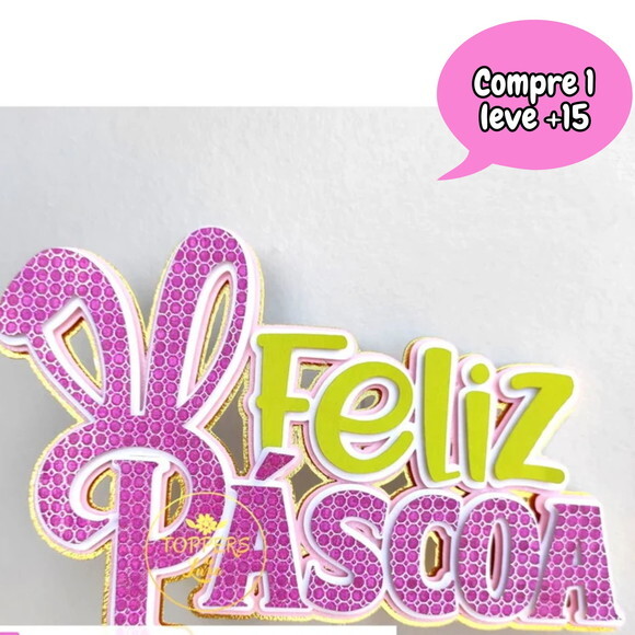Arquivo de Corte Topo de Bolo Feliz Páscoa #2653